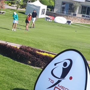 Pop Up Banner als Werbefläche für das Golfturnier