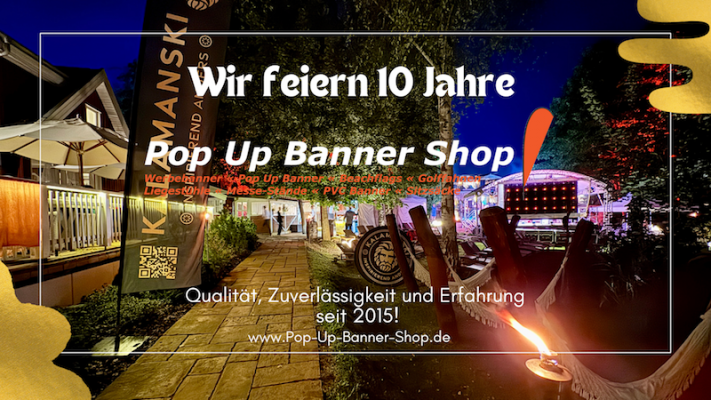 10 Jahre Pop Up Banner Shop