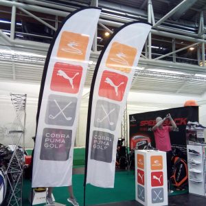 Beachflag Straight auf Messe