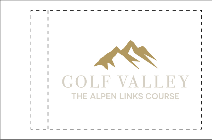 Golffahne mi Sponsorenlogo